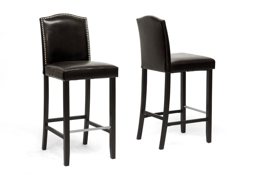 leather bar stools with nail heads