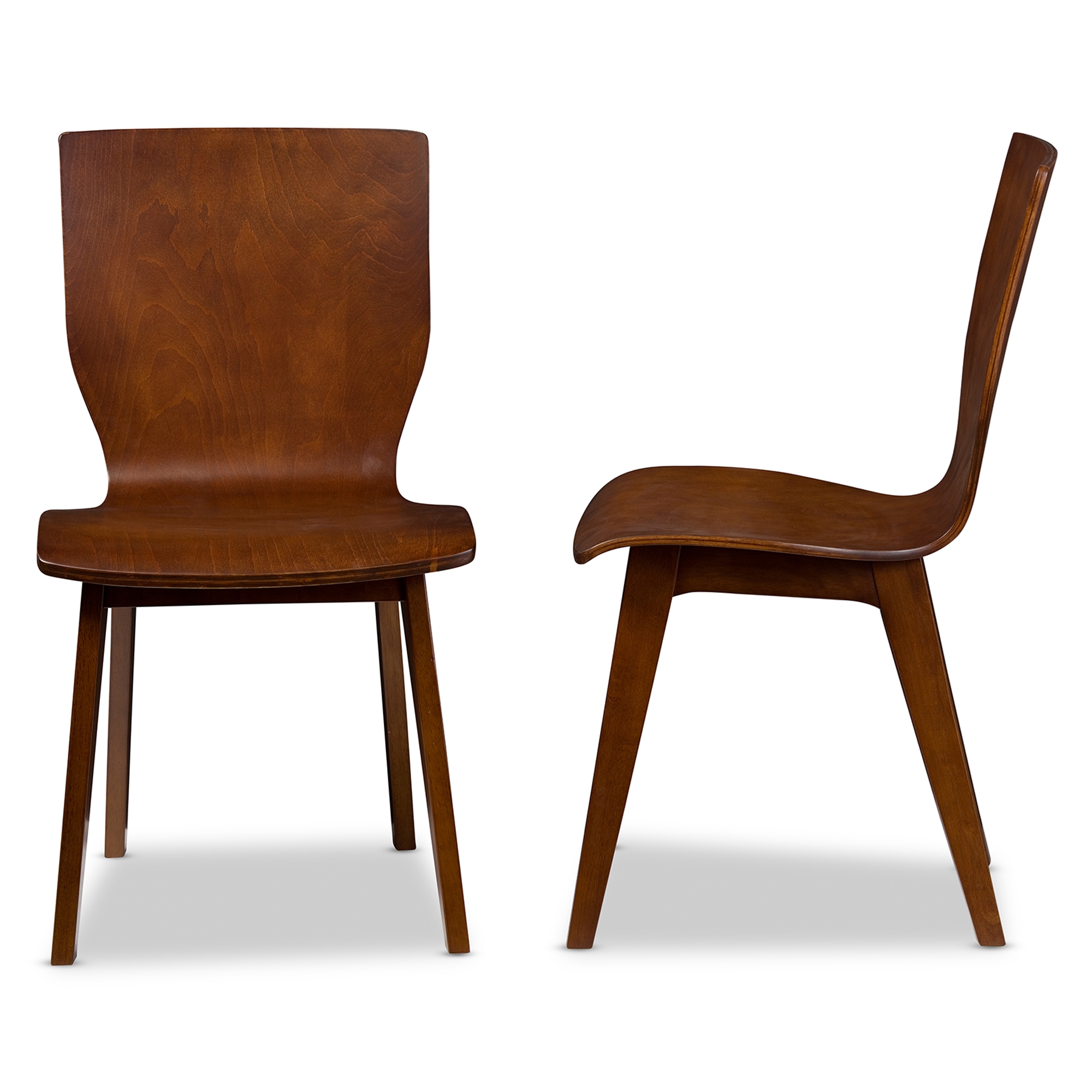 walnut mid century modern dining chairs