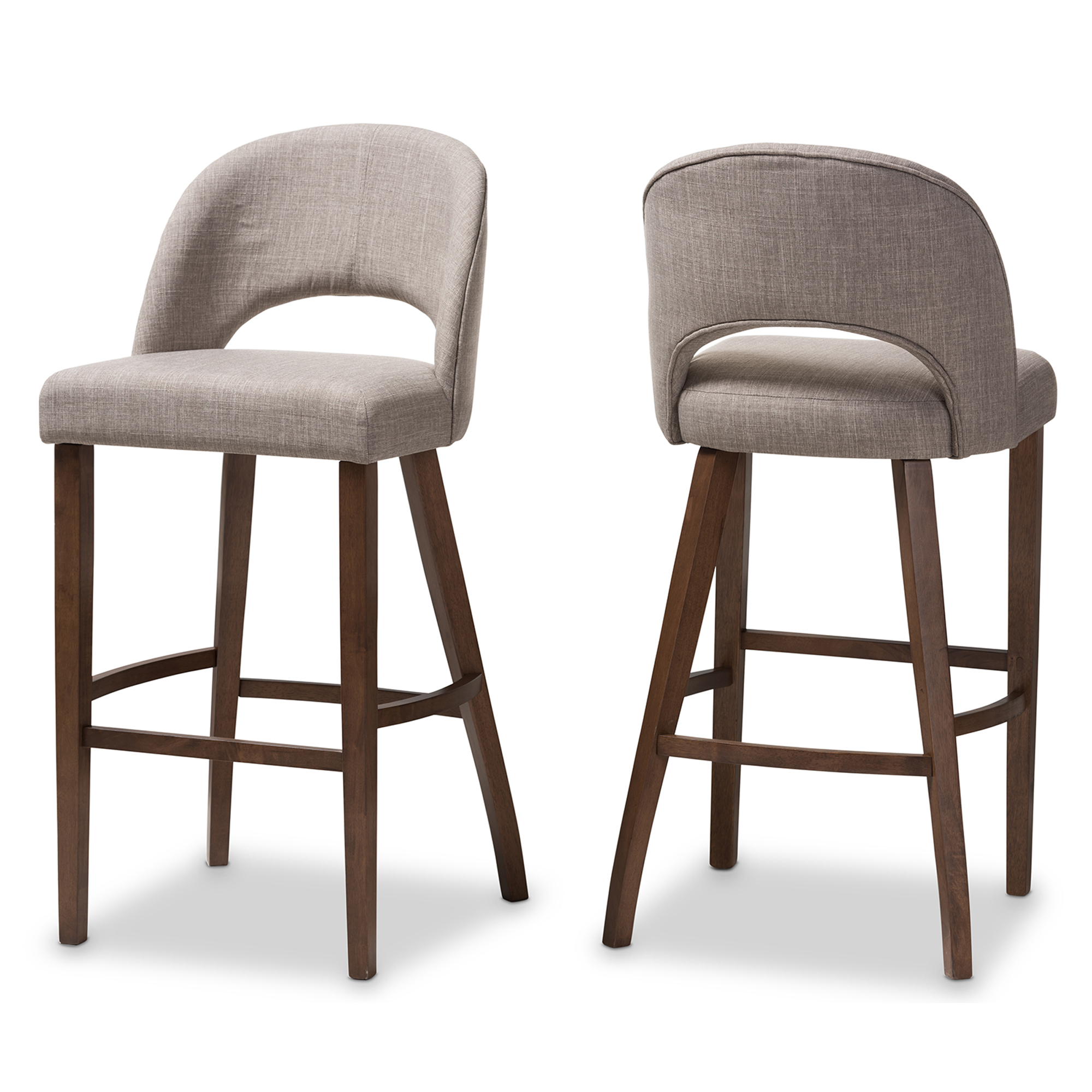 light grey and wood bar stools