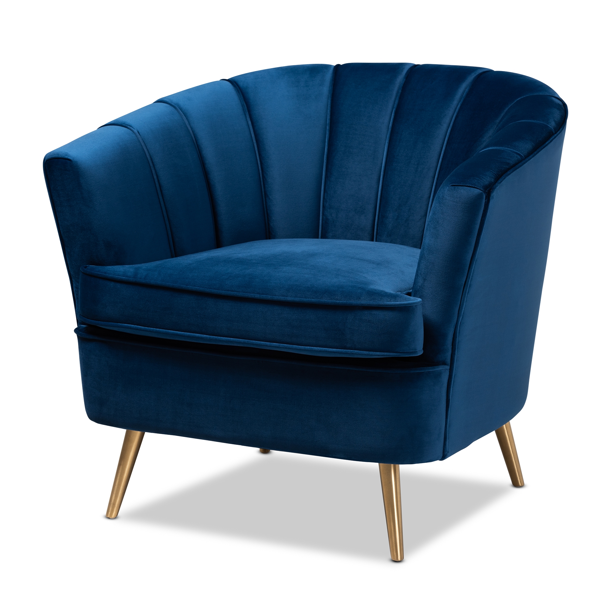 dark blue velvet chair