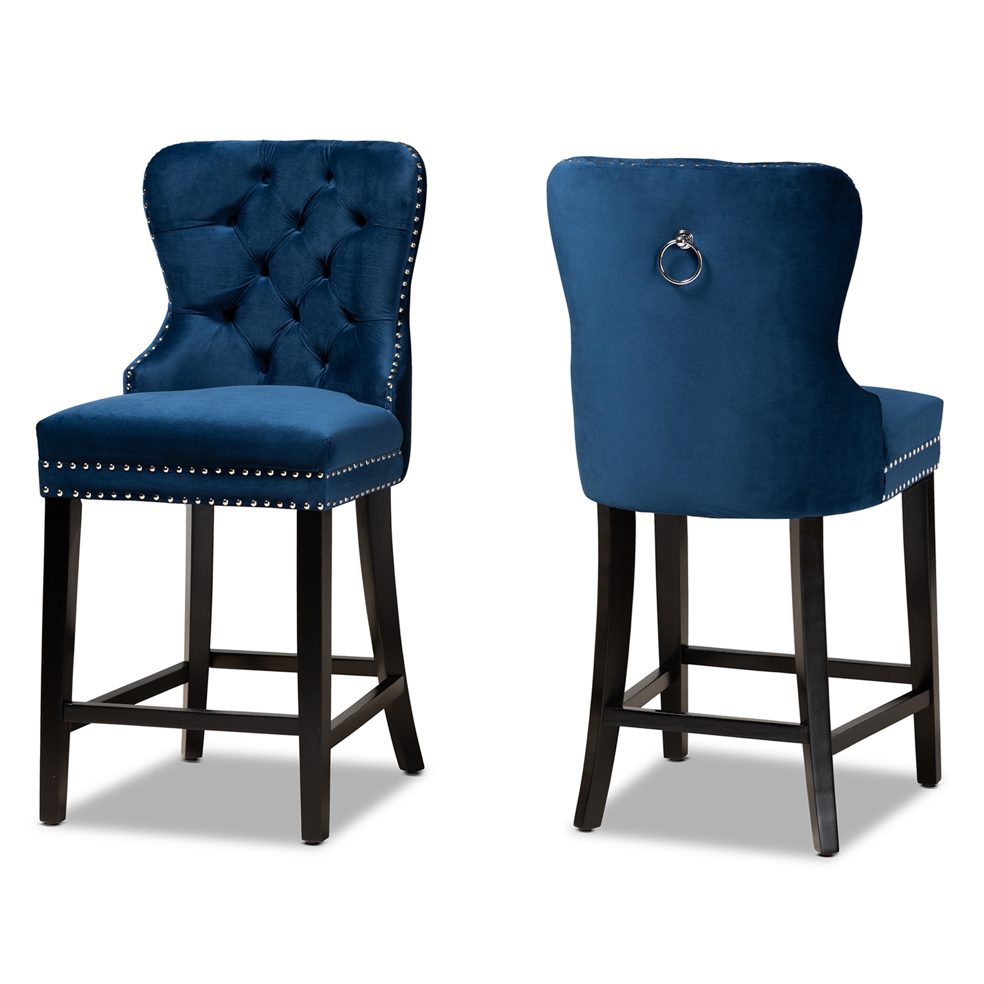 modern blue counter stools