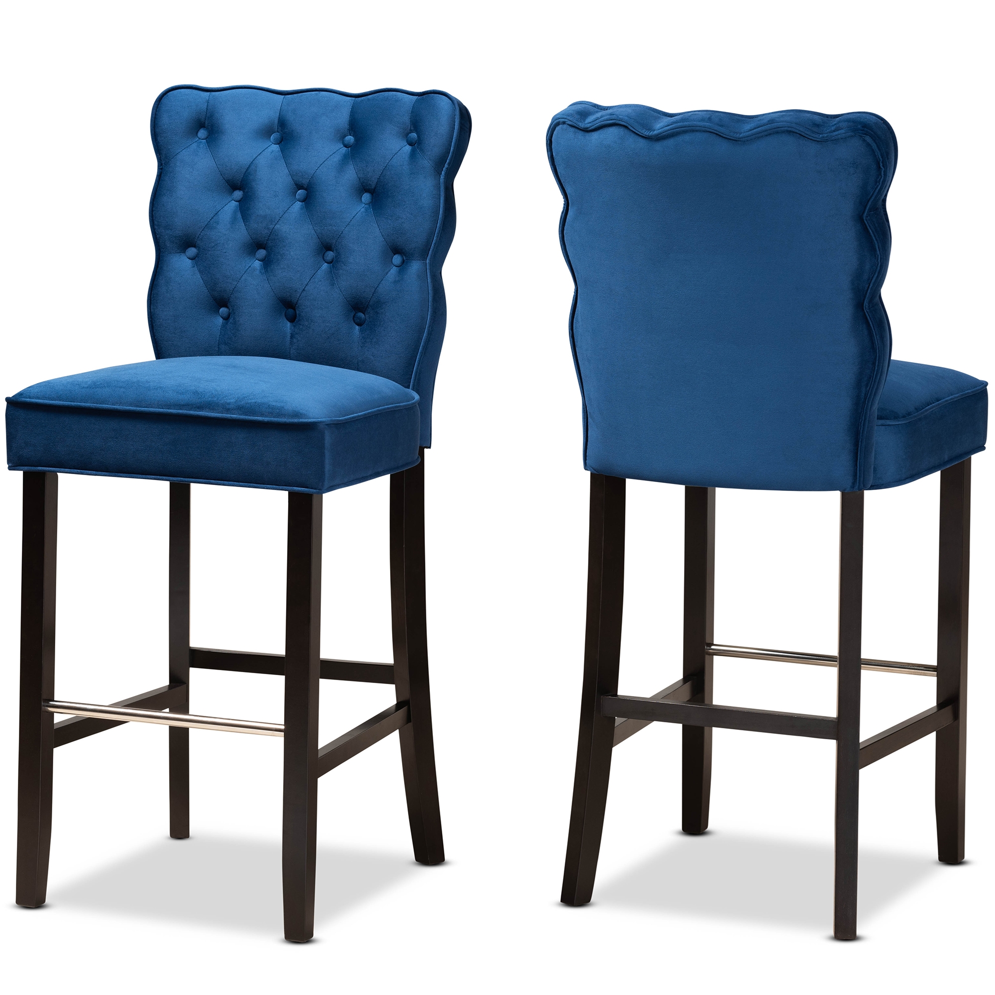 navy blue bar stools set of 2