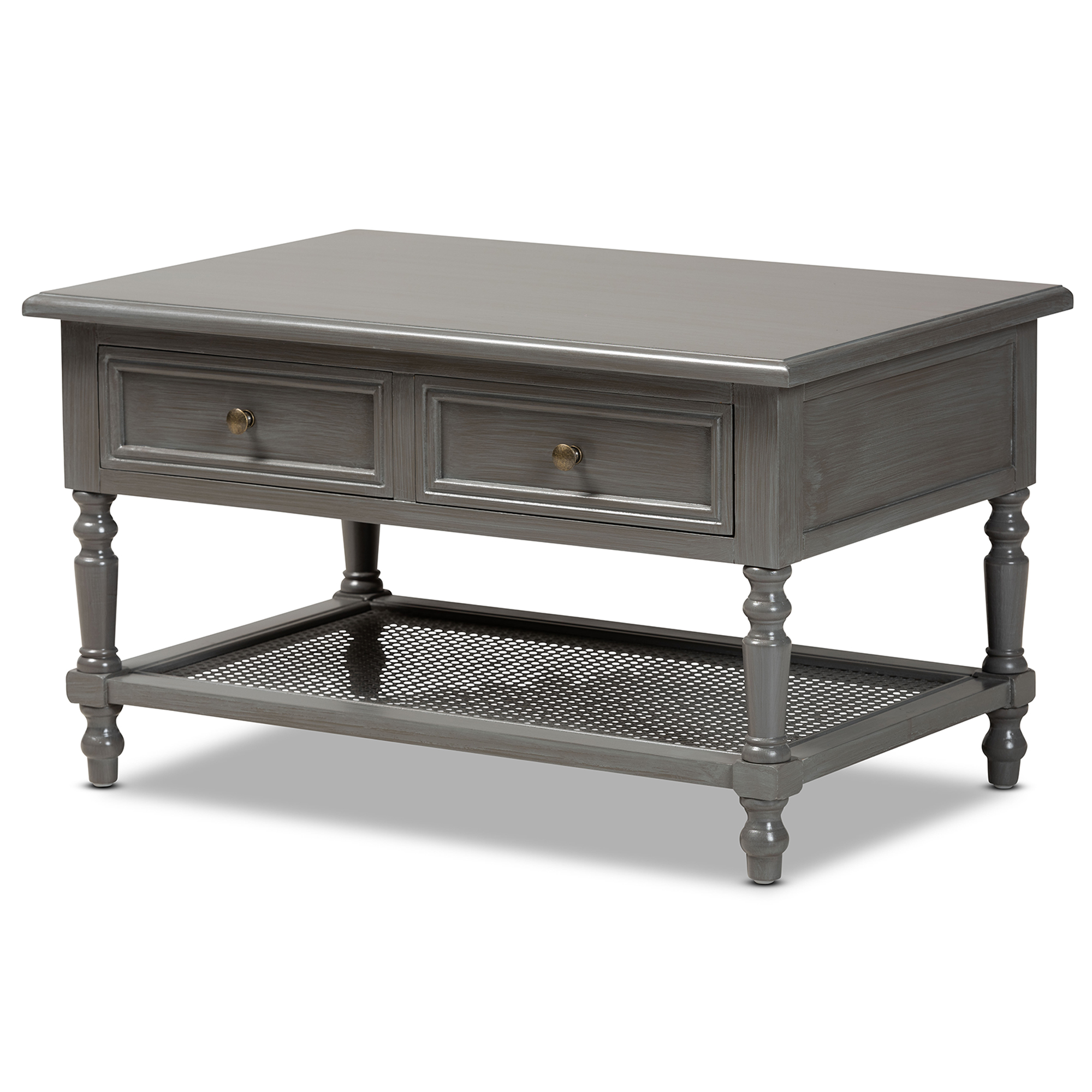 lucy cane grey coffee table