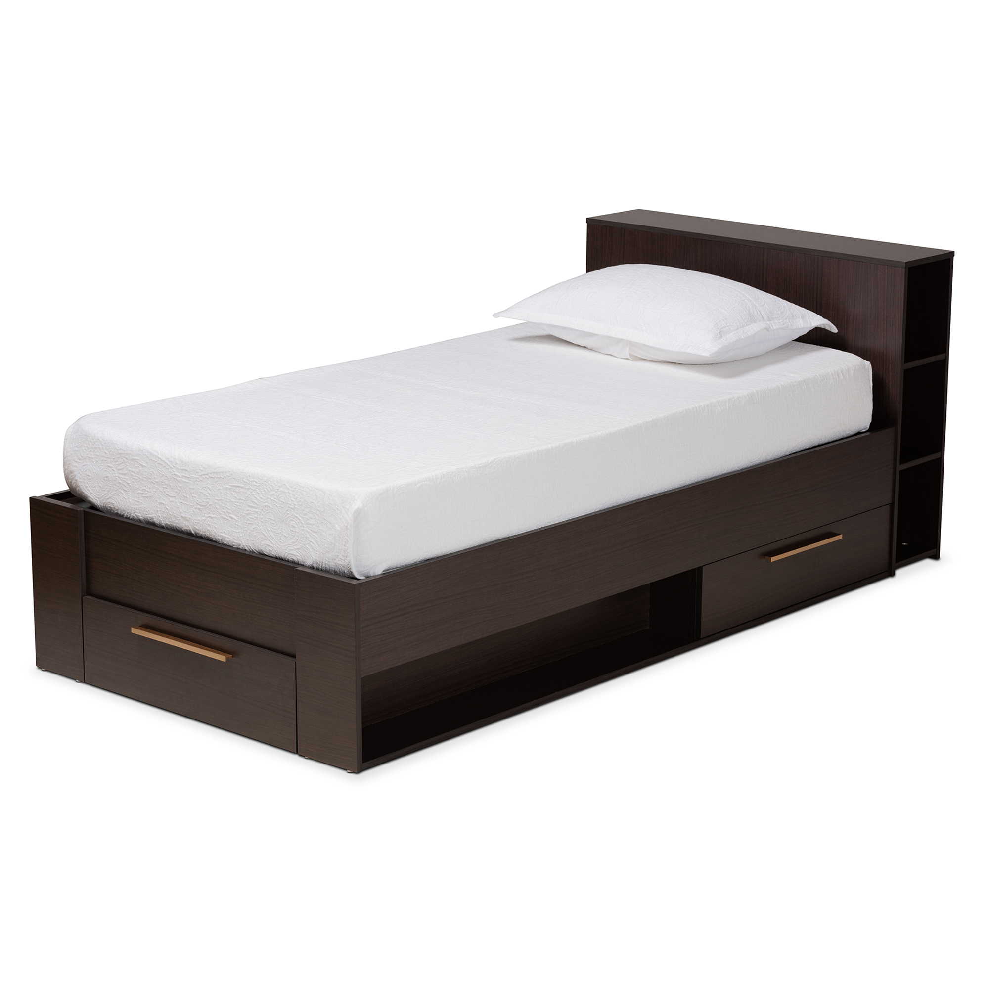 twin beds with storage espresso finish twin storage bed