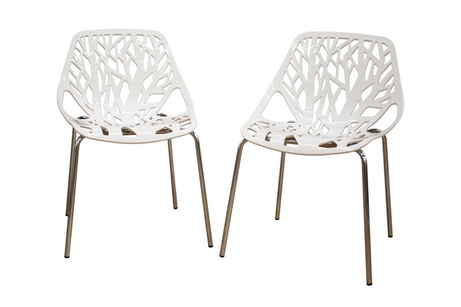 white dining chair plastic