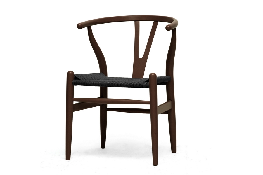 wishbone chair brown