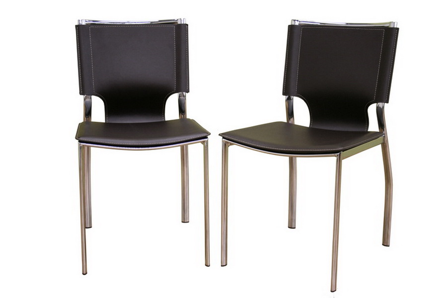 brown chrome dining chairs