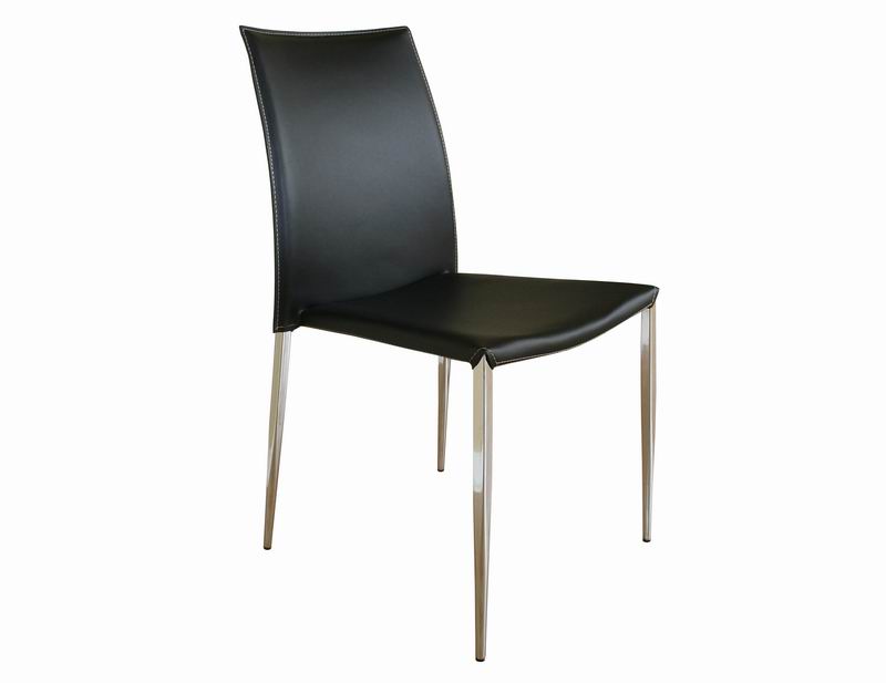 black and chrome dining chairs