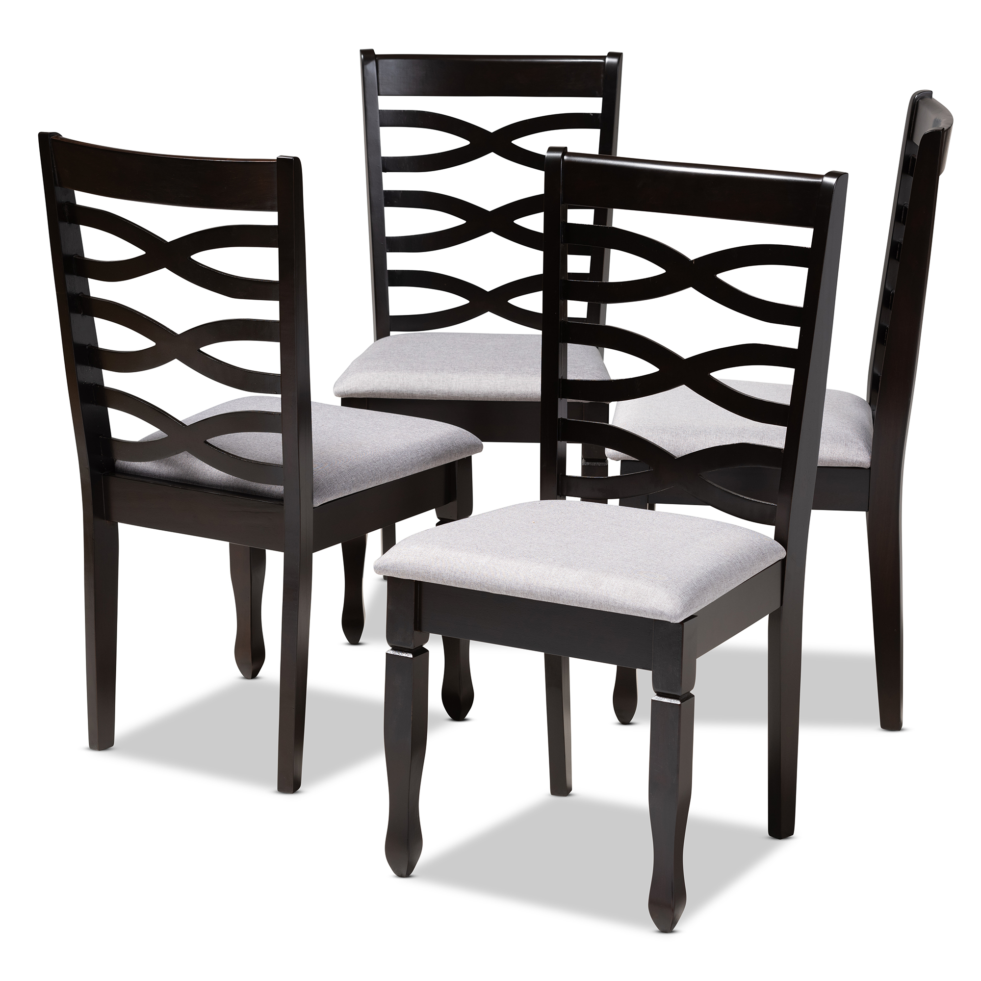 Espresso wood best sale dining chairs