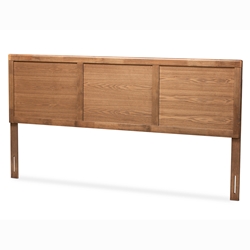 Baxton Studio Raya Mid-Century Modern Walnut Brown Finished Wood King Size Headboard Baxton Studio restaurant furniture, hotel furniture, commercial furniture, wholesale bedroom furniture, wholesale king, classic king