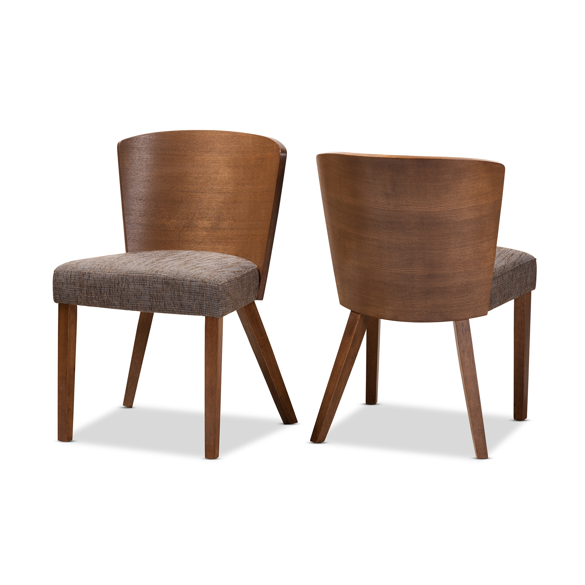 Sparrow Brown Wood Modern Dining Chair Set of 2 Affordable