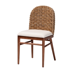 bali & pari Denver Modern Bohemian Walnut Brown Finished Acacia Wood and Seagrass Dining Chair Baxton Studio restaurant furniture, hotel furniture, commercial furniture, wholesale dining room furniture, wholesale dining chairs, classic dining chairs