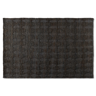 Baxton Studio Burma Modern and Contemporary Dark Grey Hand-Knotted Hemp Area Rug